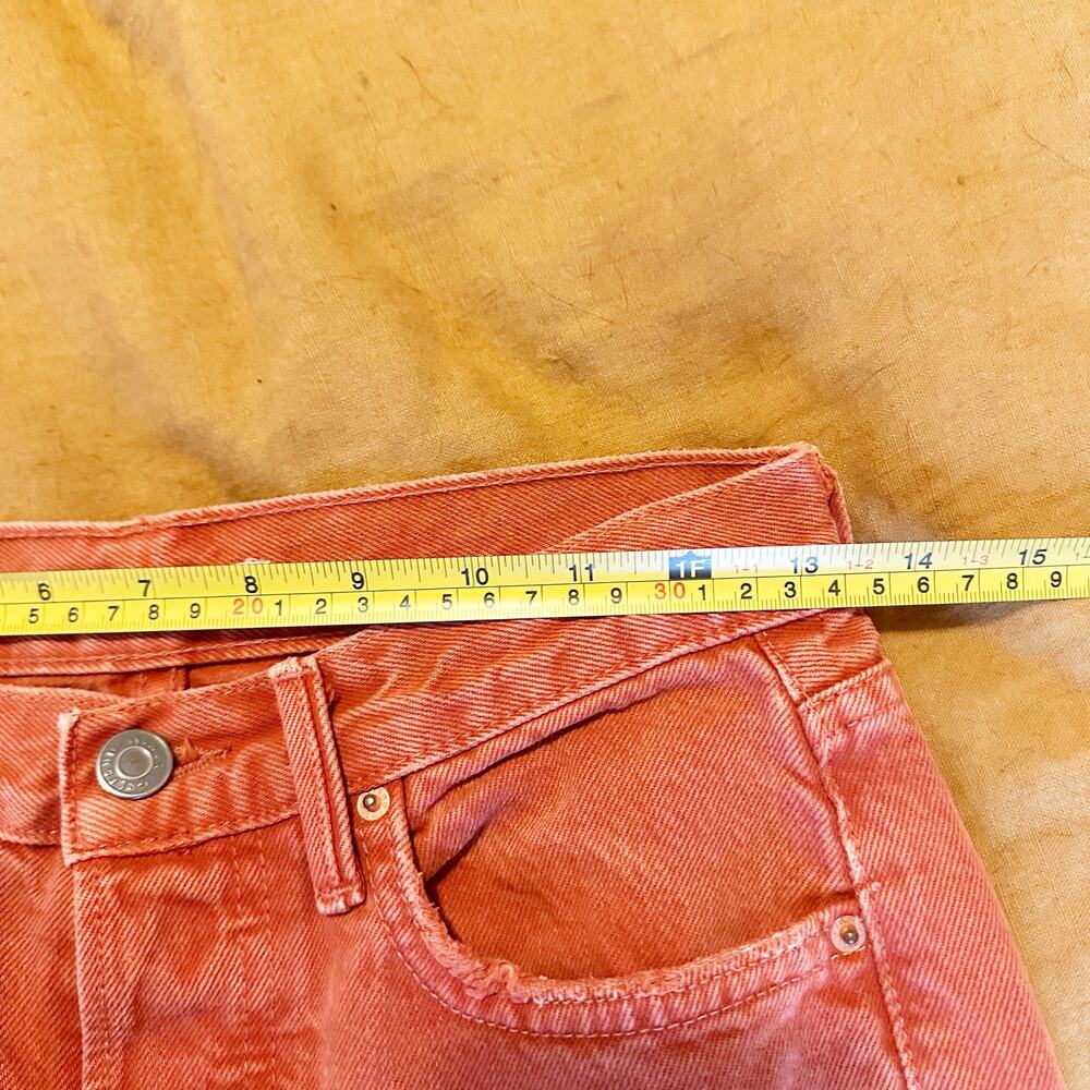 GRLFRND DENIM Orange The Karolina Jeans sz 25 Womens Denim Button Fly - Picture 9 of 11